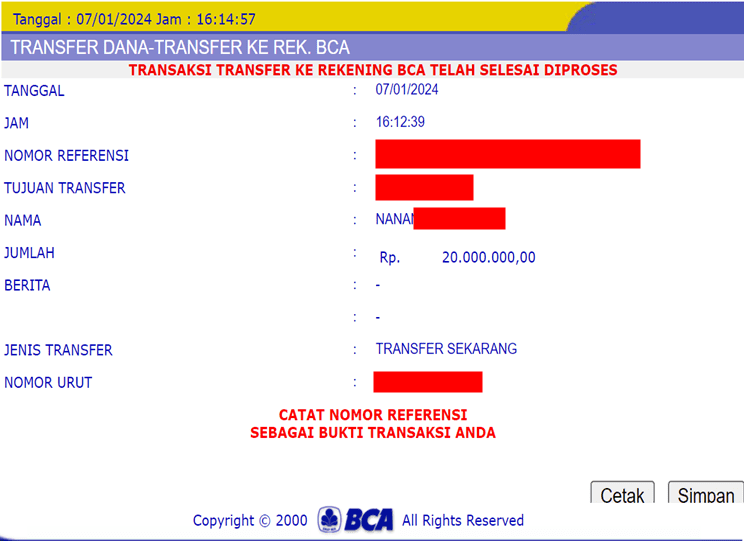 Bukti Pembayaran Kemenangan Togel Online